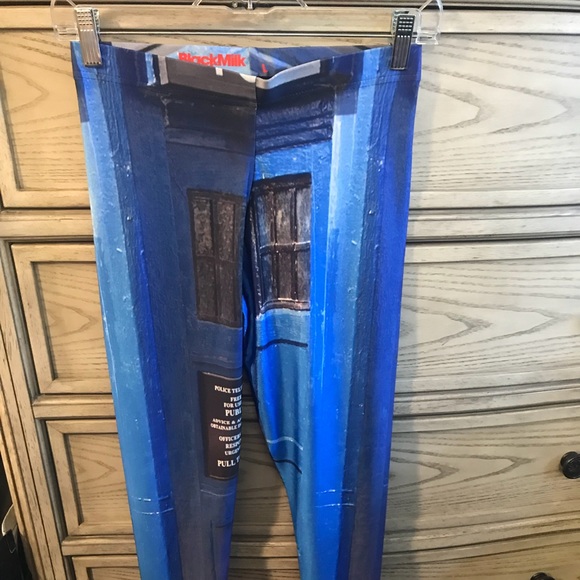 Pants - Black Milk Police Box Leggings Large New with tags